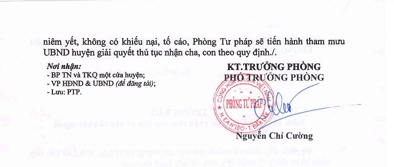 Thông báo niêm yết-2